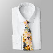 Retro Floral Cotattcore Neck Tie Krawatte (Gebunden)