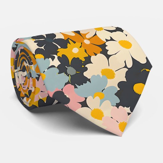 Retro Floral Cotattcore Neck Tie Krawatte (Gerollt)