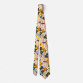 Retro Floral Cotattcore Neck Tie Krawatte (Rückseite)