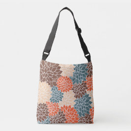 Retro Floral Crossbody Bag Tragetaschen Mit Langen Trägern