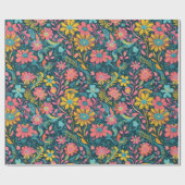 Retro Floral Daisy Valentines Geschenk für Tochter Geschenkpapier (Flach)