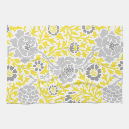 Retro Floral Damask Handtuch (Horizontal)