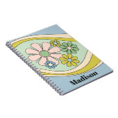 Retro Floral Daydream 60er Pastel Personalisiert Notizblock (Rechte Seite)