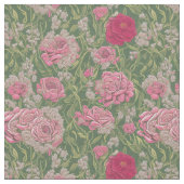 Retro Floral Design Fabric Stoff (Nahaufnahme)