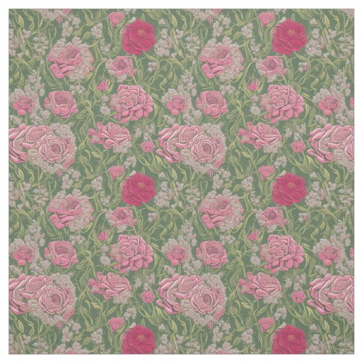 Retro Floral Design Fabric Stoff (Muster)