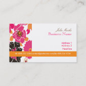 Retro Floral Design, leicht anpassbar Visitenkarte (Rückseite)