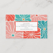 Retro floral farbig visitenkarte (Rückseite)