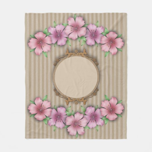 Retro, floral fleecedecke (Vorderseite)