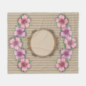 Retro, floral fleecedecke (Vorderseite (Horizontal))