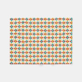Retro Floral Fleecedecke (Vorderseite (Horizontal))