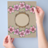 Retro, floral flyer (Hand)