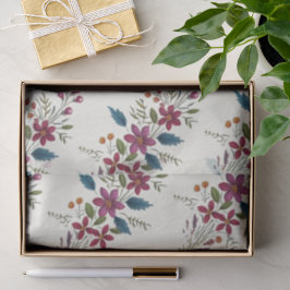 Retro Floral Folk Christmas Seidenpapier