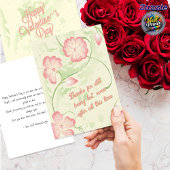 Retro Floral Funny Husband Valentine's Day Karte