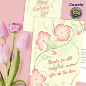 Retro Floral Funny Husband Valentine's Day Karte