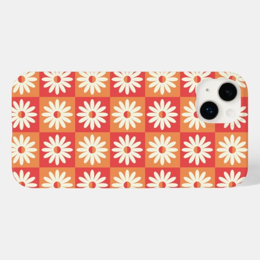 Retro-Floral-Fusion Case-Mate iPhone Hülle (Rückseite (Horizontal))