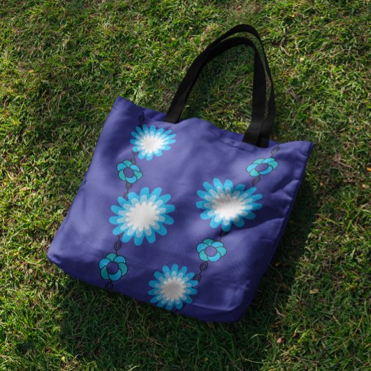 Retro Floral Garland Tote Tasche