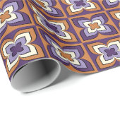 Retro Floral Geometric Geschenkpapier (Rolleneckpunkt)