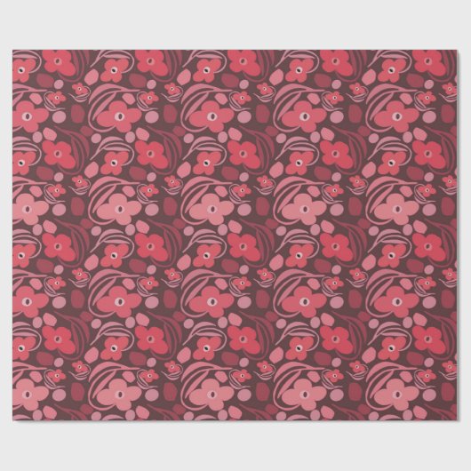 Retro floral geschenkpapier (Flach)