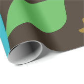 Retro Floral Geschenkpapier (Rolleneckpunkt)