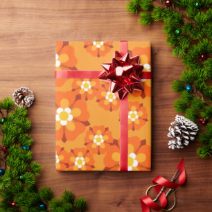 Retro Floral Geschenkwrap Geschenkpapier