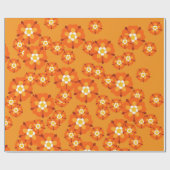 Retro Floral Geschenkwrap Geschenkpapier (Flach)
