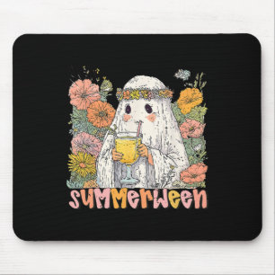 Retro Floral Ghost SommerHalloween Schwanz Niedlic Mousepad