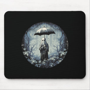 Retro floral Ghost Vintag Halloween Ghost in den Mousepad
