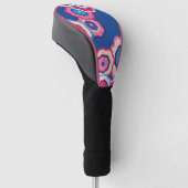 Retro Floral Golf Head Cover Golf Headcover (angewinkelt)