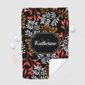 Retro Floral Golfhandtuch (Insitu)