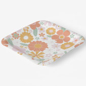 Retro Floral Groovday Pappteller (Gewinkelt)