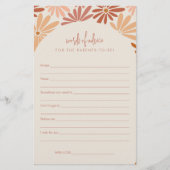 Retro Floral Groovy Babyberatungskarte für Orange  (Vorderseite)