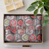 Retro Floral Heart Valentine's Day Flasche Cap Art Seidenpapier (Geschenk)