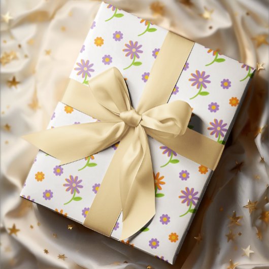 Retro Floral Induldsamkeit Geschenkpapier Set