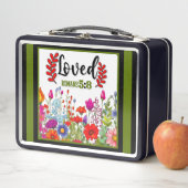 Retro floral Inspiration Metall Brotdose (Beispiel)