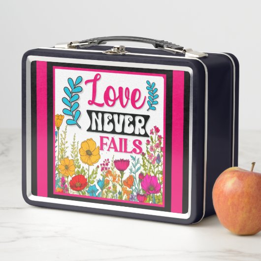 Retro floral Inspiration Metall Brotdose (Beispiel)