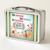 Retro floral Inspiration Metall Brotdose (Rückseite)