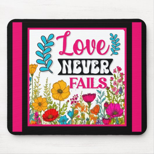 Retro Floral Inspiration Mousepad (Vorne)
