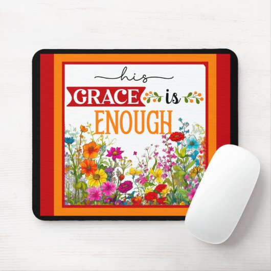 Retro Floral Inspiration Mousepad (Mit Mouse)