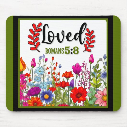 Retro Floral Inspiration Mousepad (Vorne)