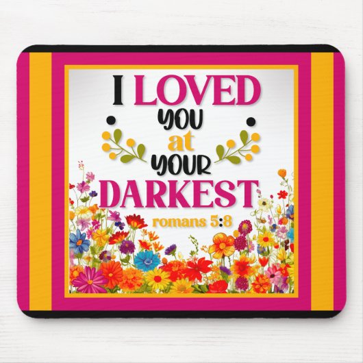 Retro Floral Inspiration Mousepad (Vorne)