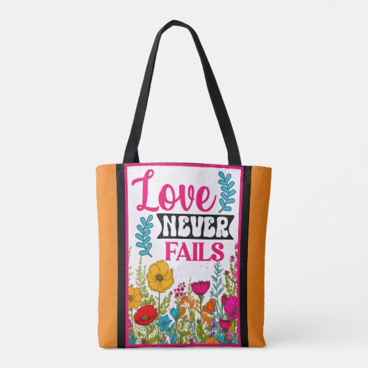 Retro floral Inspiration Tasche (Rückseite)