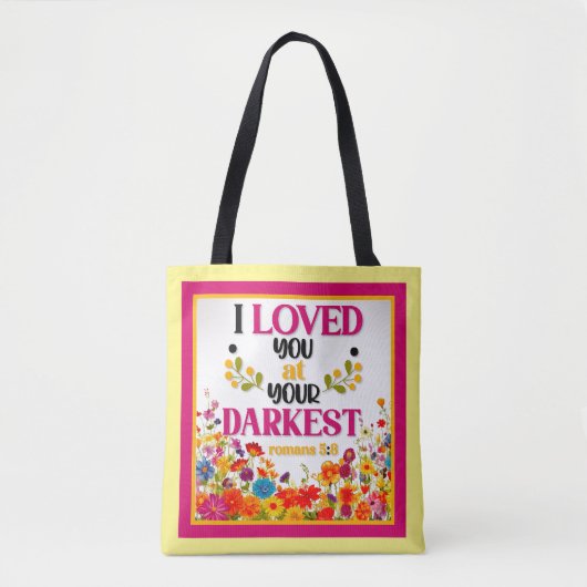Retro floral Inspiration Tasche (Vorderseite)