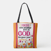 Retro floral Inspiration Tasche (Rückseite)
