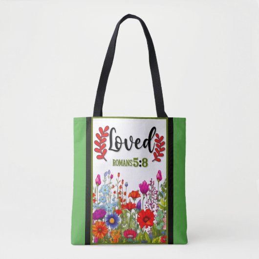 Retro floral Inspiration Tasche (Vorderseite)