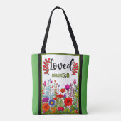 Retro floral Inspiration Tasche (Rückseite)