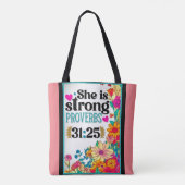 Retro floral Inspiration Tasche (Rückseite)