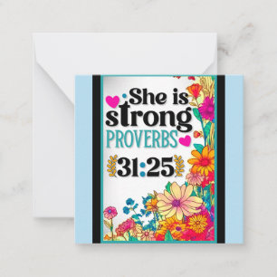 Retro Floral Inspirierend Mitteilungskarte