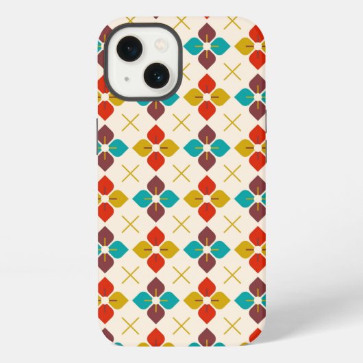 Retro Floral iPhone Hülle (Rückseite)