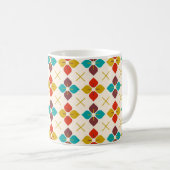 Retro Floral Kaffeetasse (VorderseiteRechts)