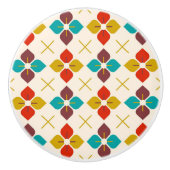 Retro Floral Keramikknauf (Vorderseite)